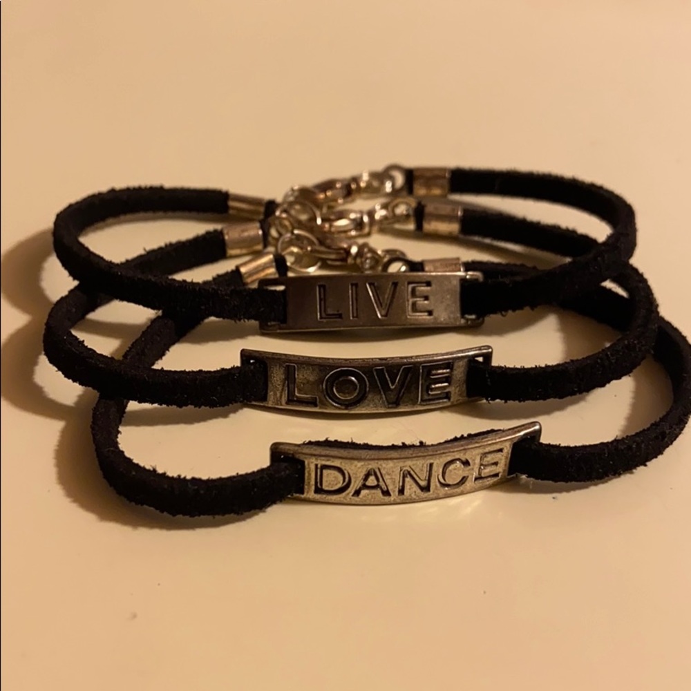 "LIVE LOVE DANCE" KIDS BRACELET TRIO